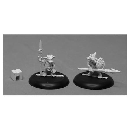 Thinkandplay Dark Heaven Legends Ratpelt Kobold Spearmen Miniatures - 2 Piece TH2740327